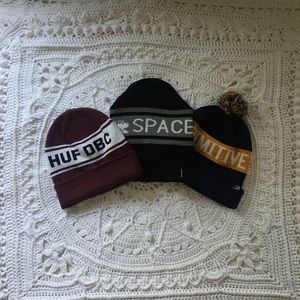 Bundle of 3 Skater Beanies by Street Brands